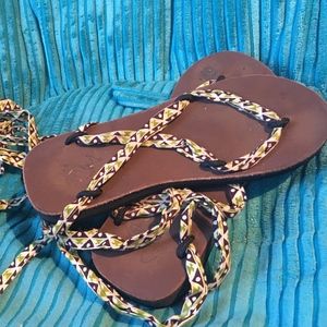 Sseko wrap sandals size 5